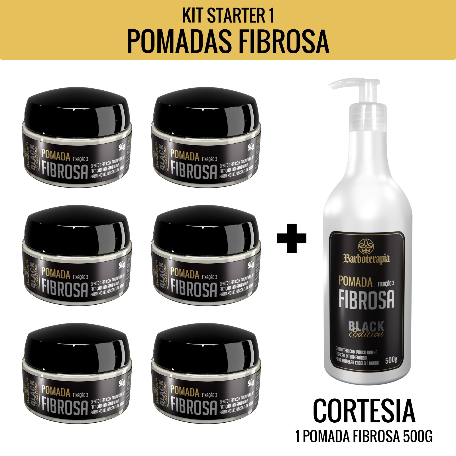 KIT STARTER 1 - POMADAS FIBROSA - BARBOTERAPIA
